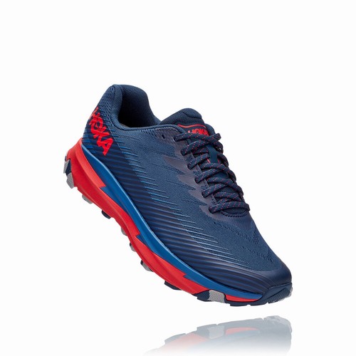 Hoka One One TORRENT 2 Trail Running Shoes For Men India Navy/Red IN-3876